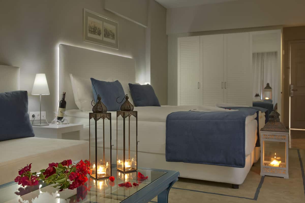 Chambre Standard, vue sur la mer | Literie de qualitĂ©, minibar, coffre-fort, systĂšme dâinsonorisation
