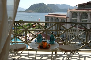 Standard Room, Sea View | Terrace/patio - Marti La Perla Hotel - All Inclusive - Adult Only (Marmaris)