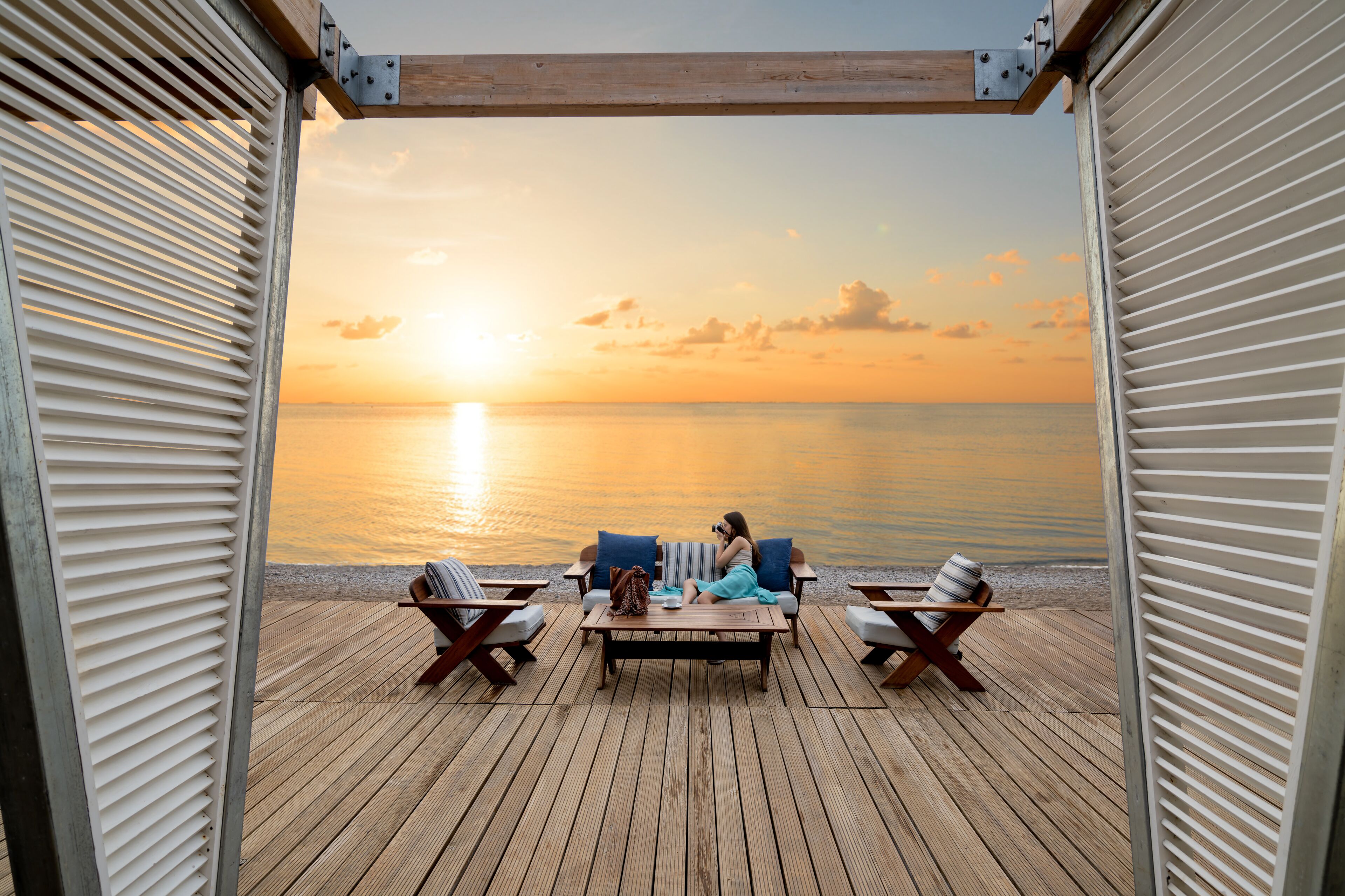 Private beach, beach cabanas, beach umbrellas, beach towels