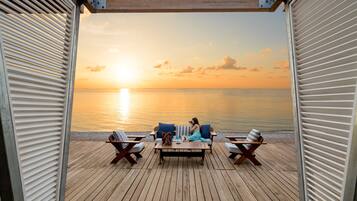 Private beach, beach cabanas, beach umbrellas, beach towels