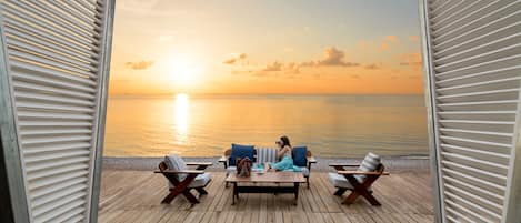 Private beach, beach cabanas, beach umbrellas, beach towels