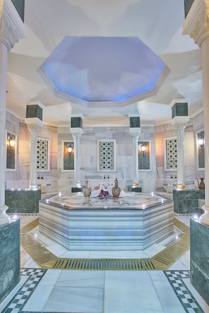 Turkish bath, body treatments, hot stone massages, Thai massages
