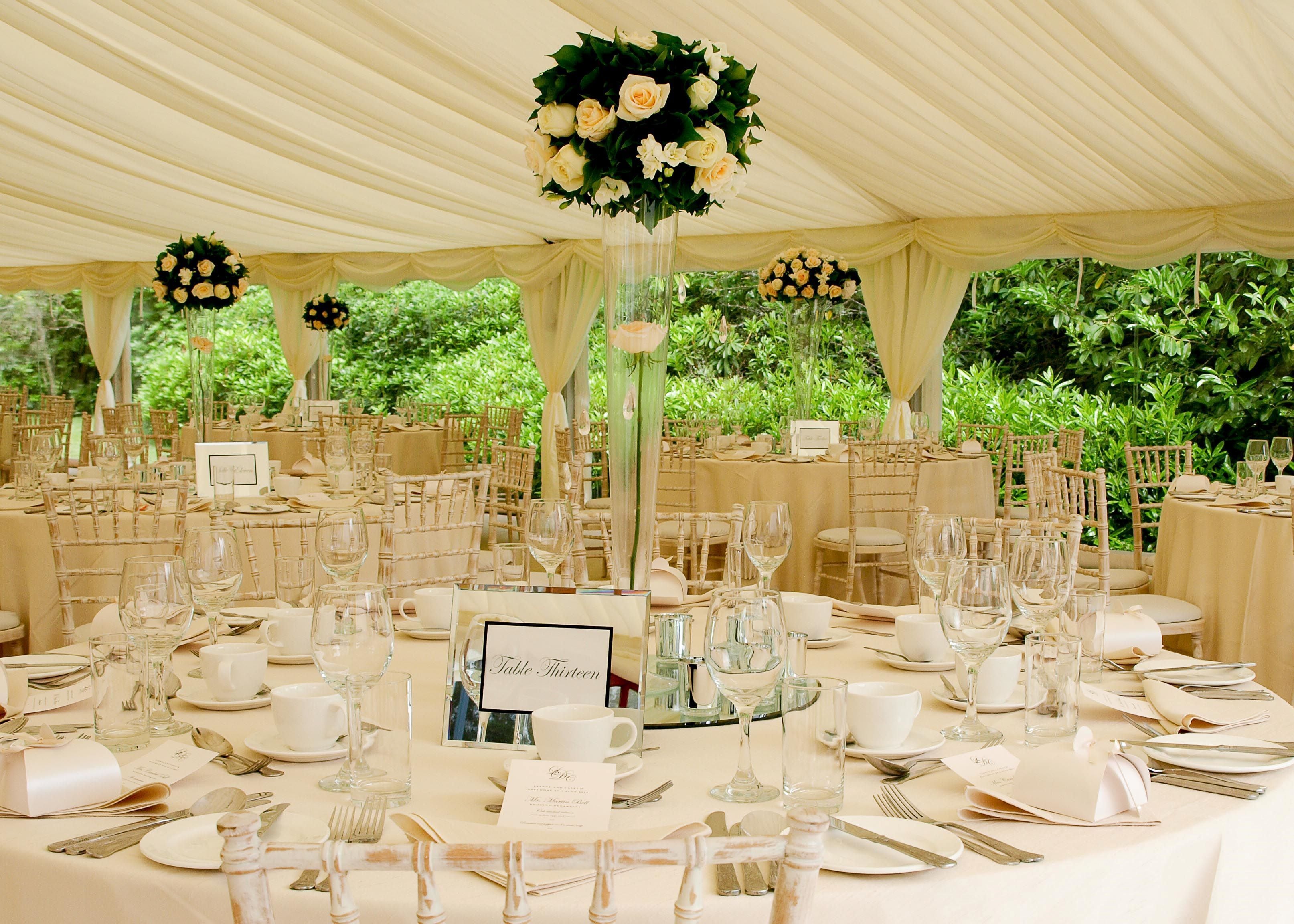 outdoor wedding area
