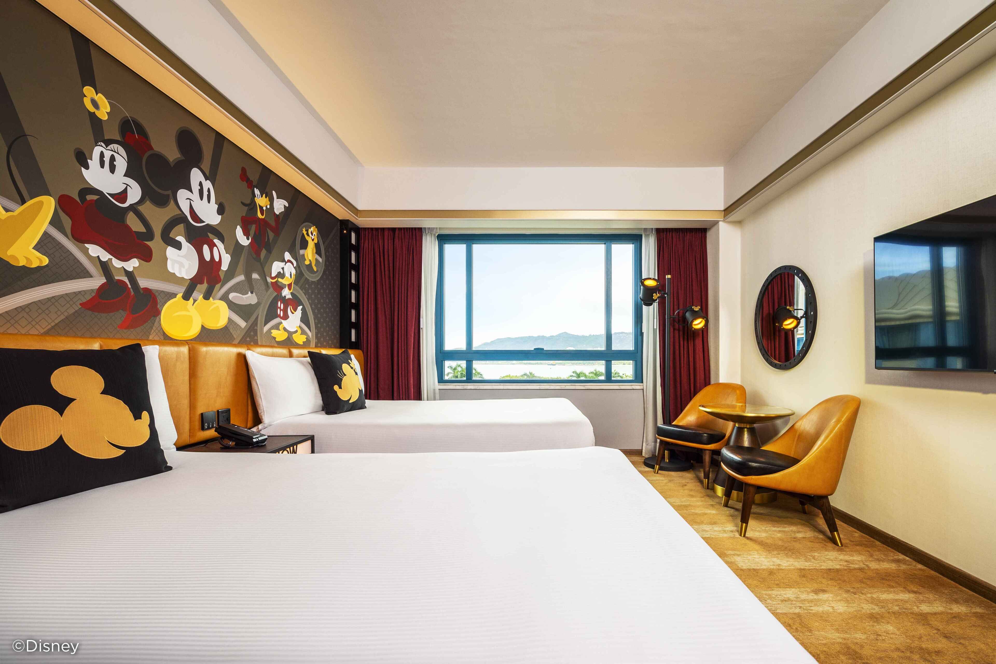"mickey and friends" sea view room | 1 bedroom, minibar, in-room safe, desk