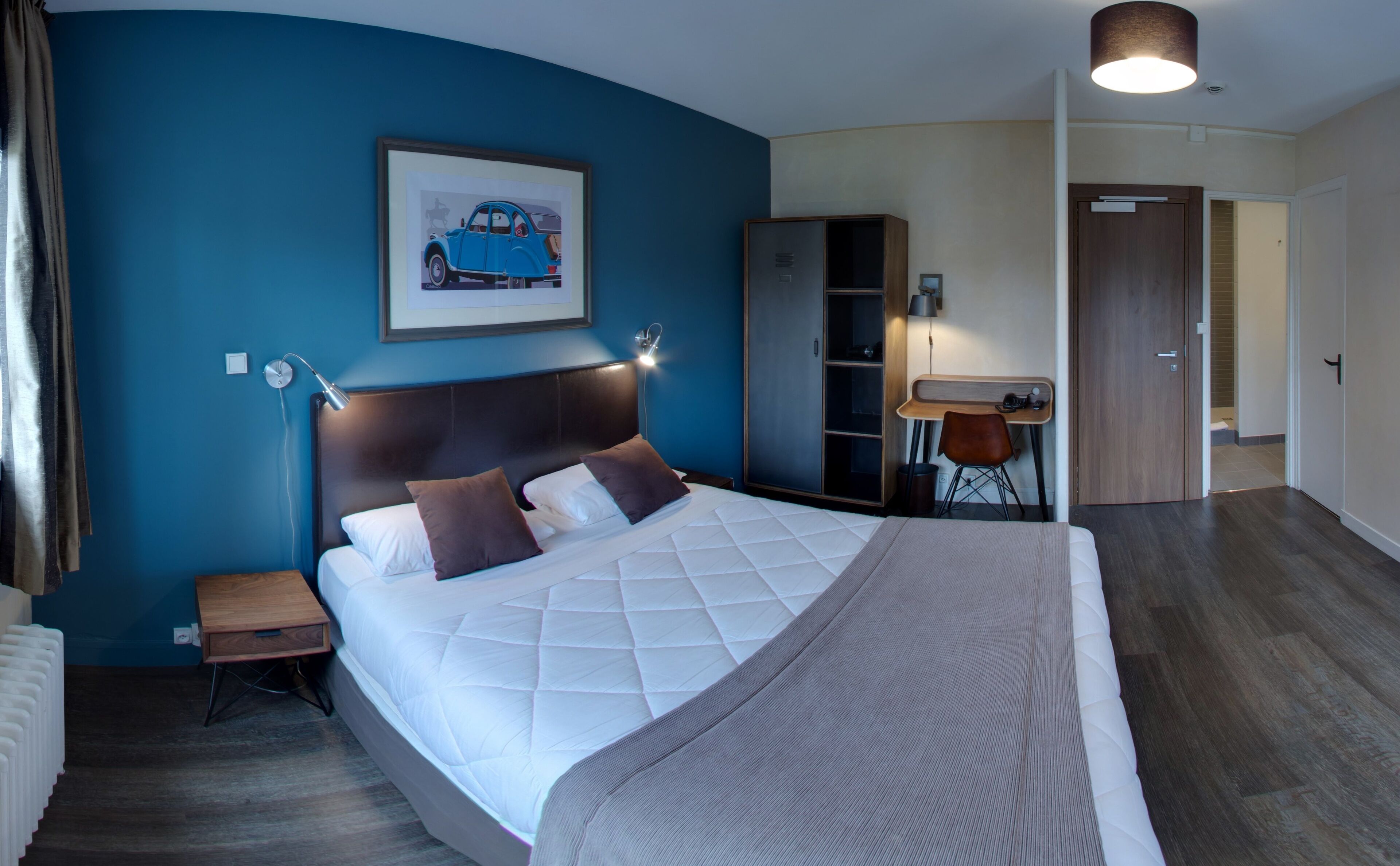 1 slaapkamer, luxe beddengoed, een kluis op de kamer, een bureau