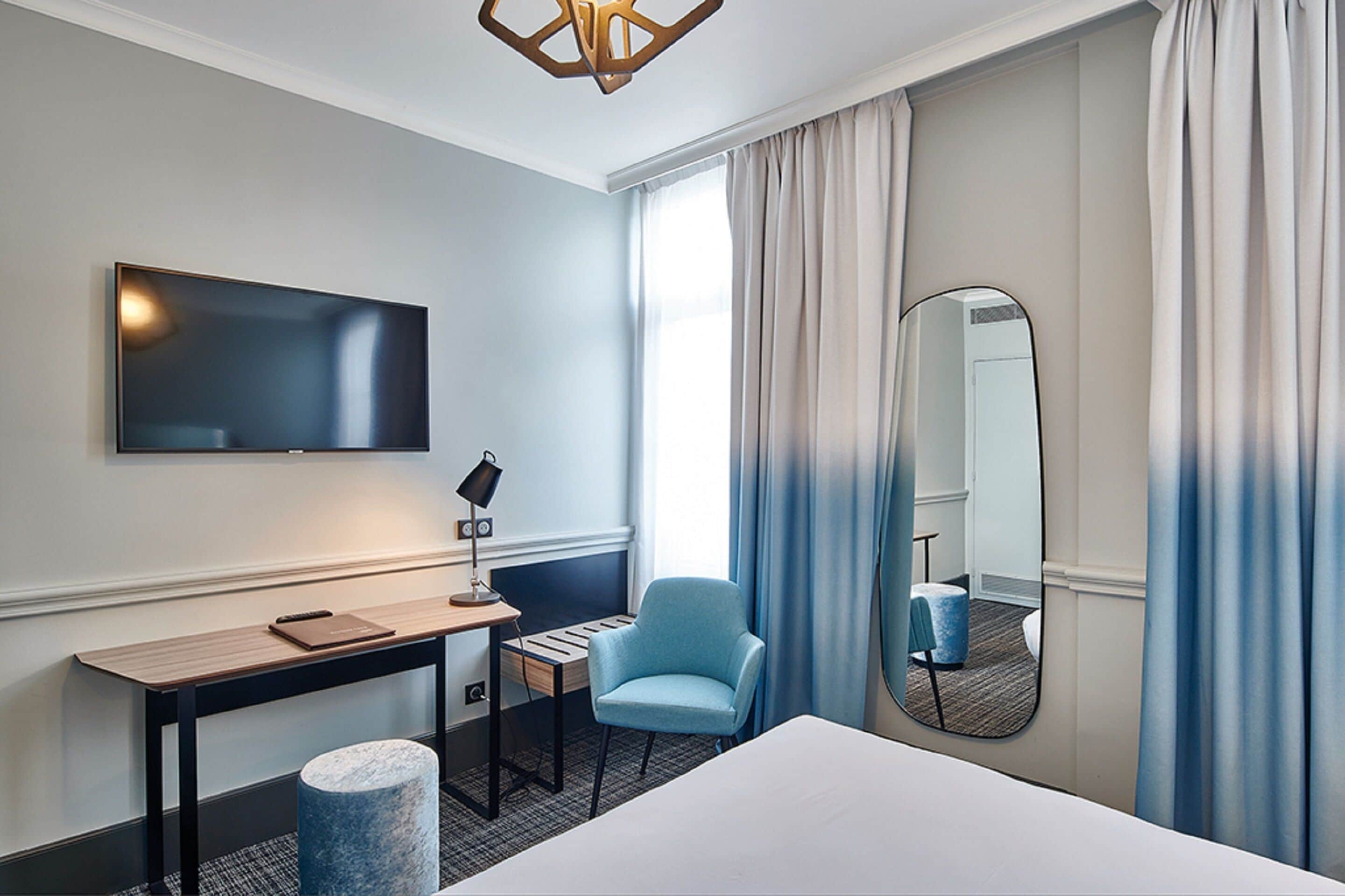 in-room safe, desk, blackout curtains, soundproofing