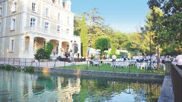 Outdoor wedding area
