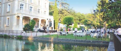 Outdoor wedding area