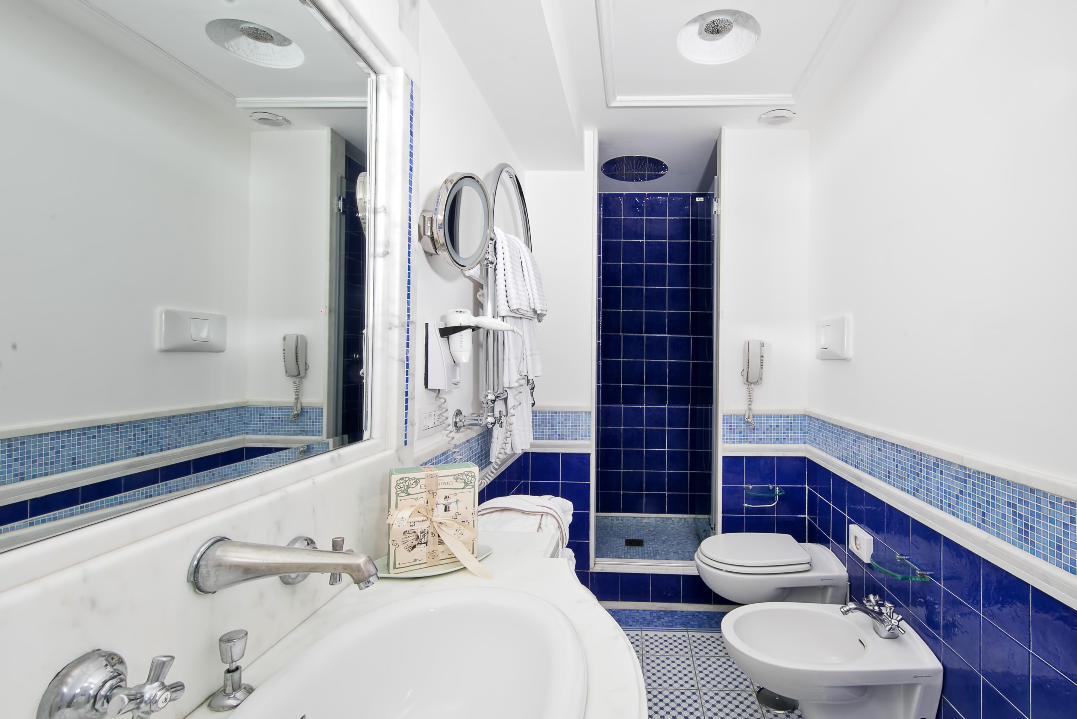 deluxe double or twin room, jetted tub, sea view | bathroom | shower, free toiletries, hair dryer, bathrobes