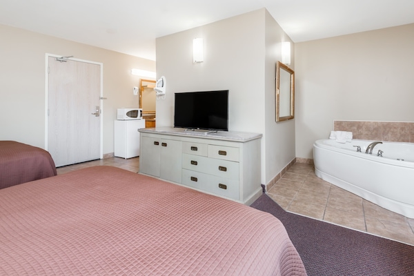 Desk, blackout drapes, iron/ironing board, WiFi (free)