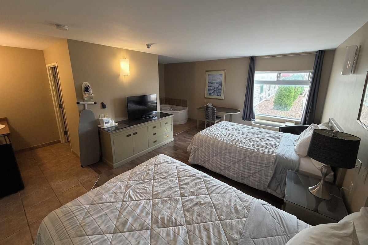 Room, 2 Double Beds | Desk, iron/ironing board, free WiFi
