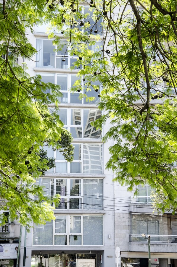 Vista frontal de la propiedad