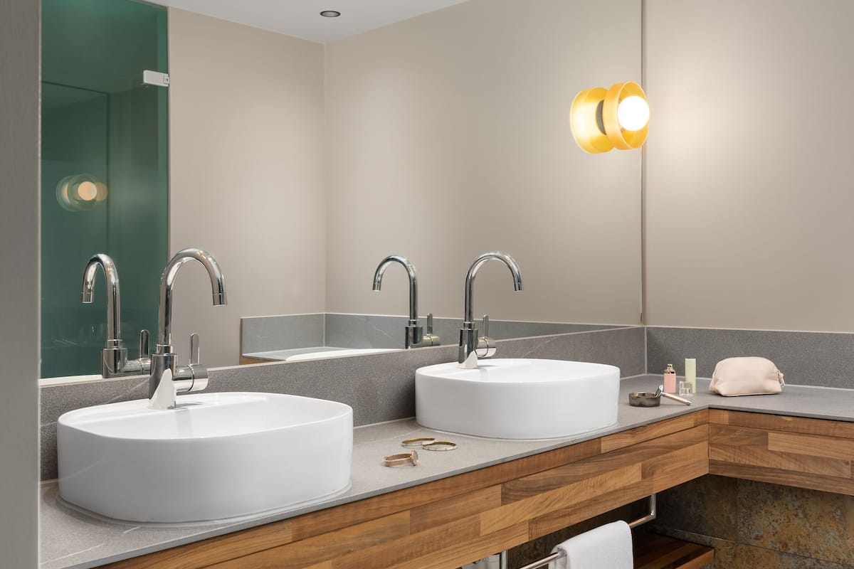 free toiletries, hair dryer, bathrobes, slippers