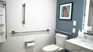 Room, 2 Queen Beds, Accessible, Bathtub (Mobility/Hearing) | Desk, iron/ironing board, cribs (free), WiFi (free)