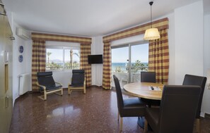 Televisión LCD de 32 pulgadas con canales por satélite, una televisión