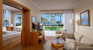 Select Comfort beds, minibar, in-room safe, desk
