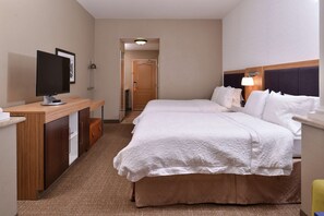Room, 2 Queen Beds, Accessible, Non Smoking | In-room safe, soundproofing, iron/ironing board, free cribs/infant beds