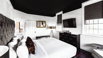 60-inch LCD TV with premium channels, TV, iPod dock