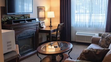 Premium bedding, desk, blackout curtains, iron/ironing board