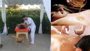 Salas de tratamiento para parejas, tratamientos corporales, aromaterapia