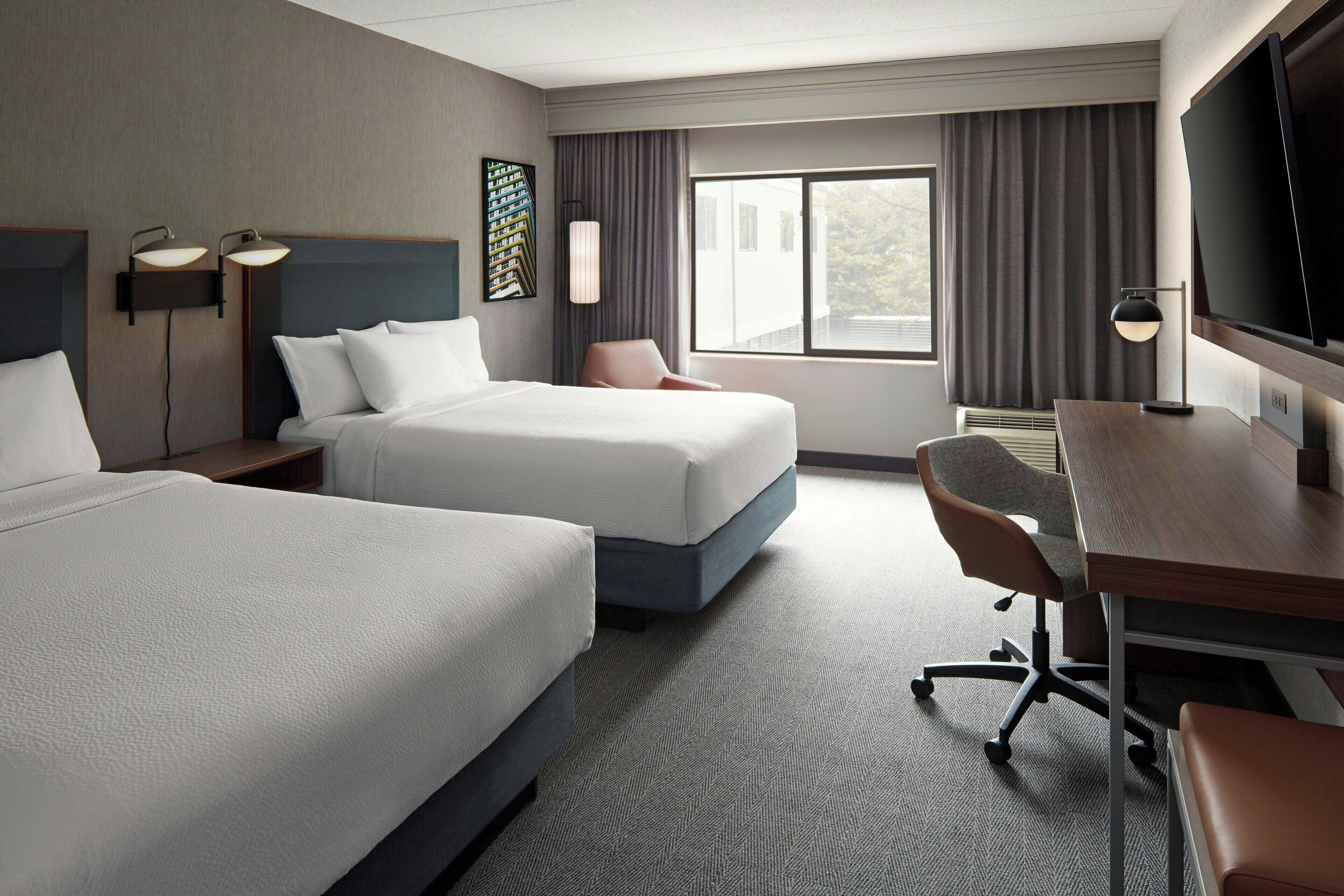 room, 2 queen beds (guest room) | desk, laptop workspace, blackout curtains, iron/ironing board