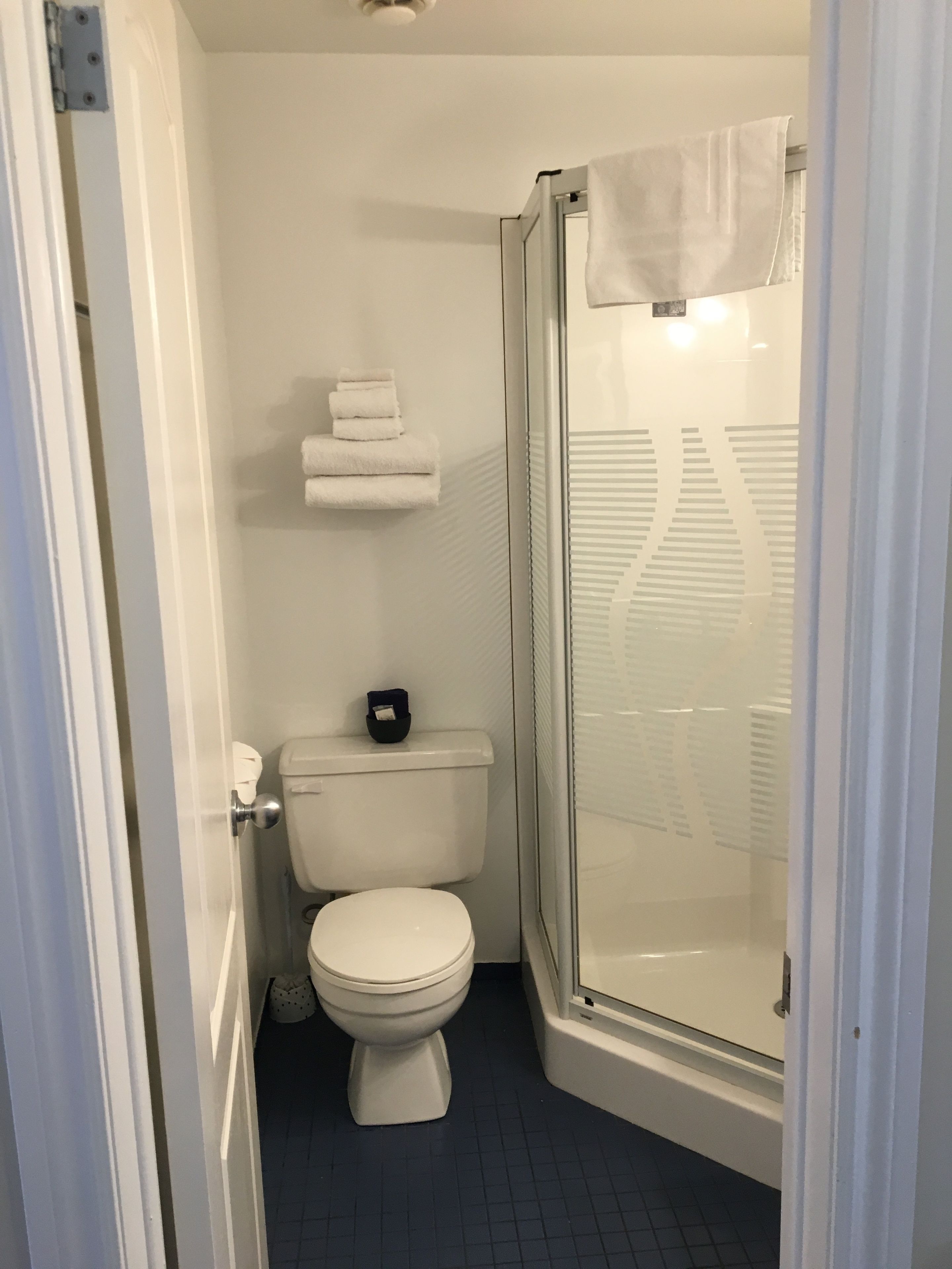 town view spacious king room | bathroom | eco-friendly toiletries, hair dryer, towels