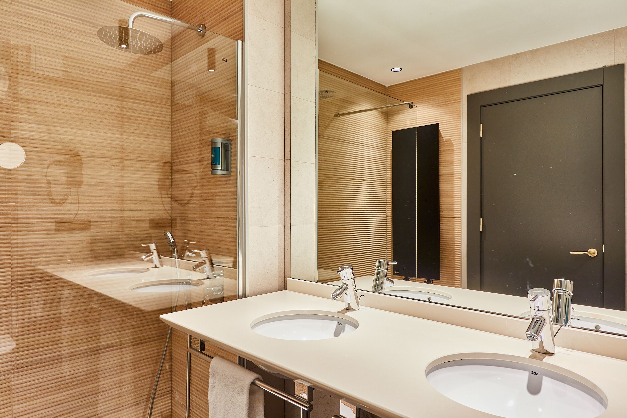 free toiletries, hair dryer, bidet, towels