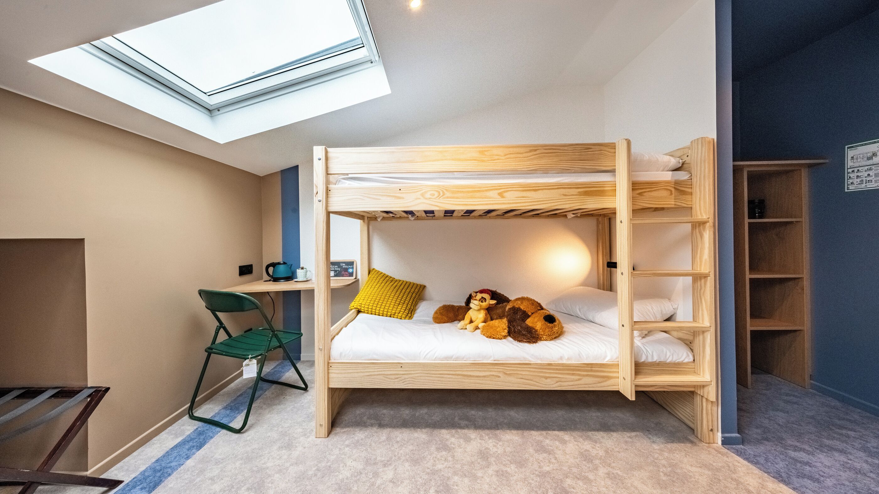 family room, 2 double beds | premium bedding, desk, soundproofing, free wifi