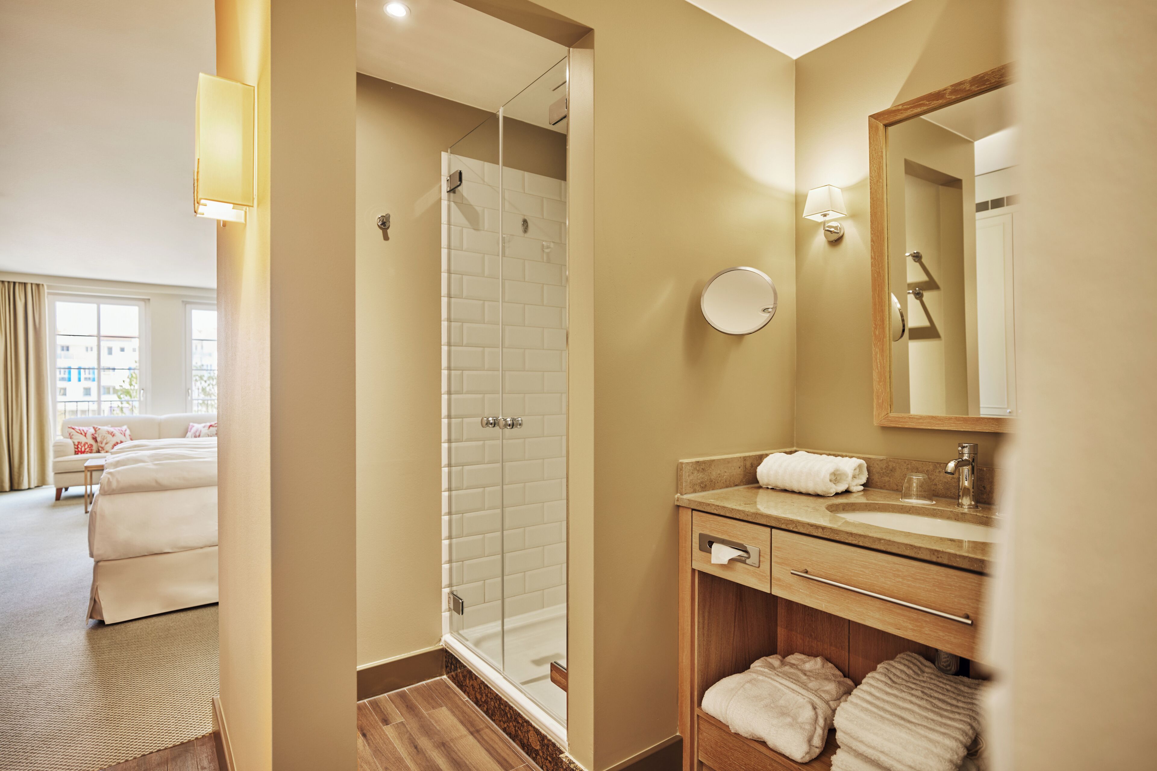 free toiletries, hair dryer, bathrobes, slippers