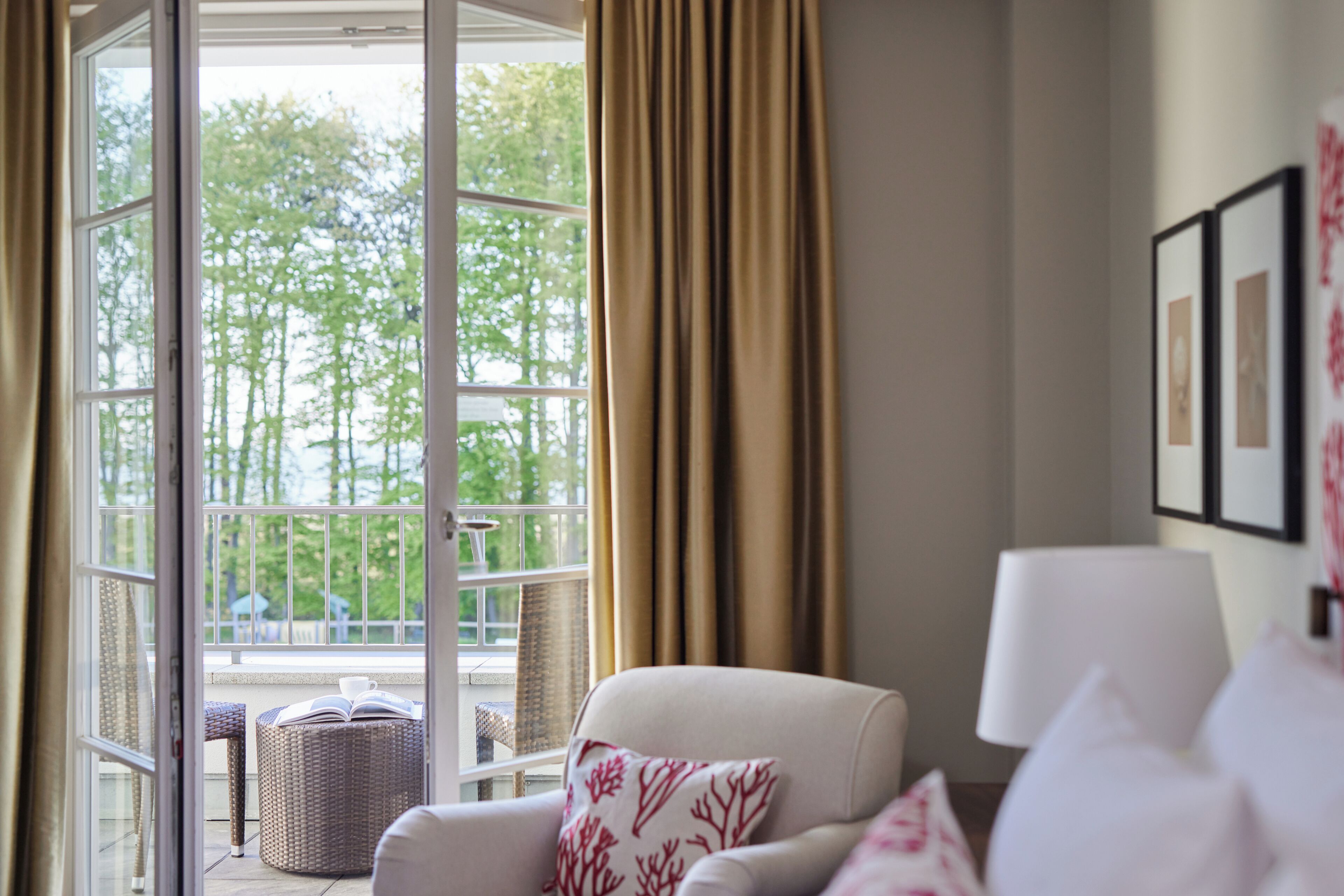 classic double room, balcony, partial sea view | view from room