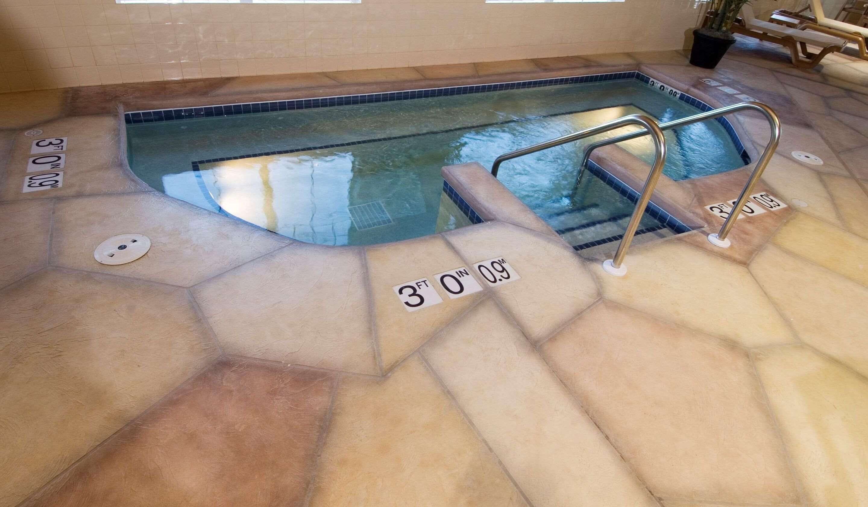 indoor pool, pool loungers