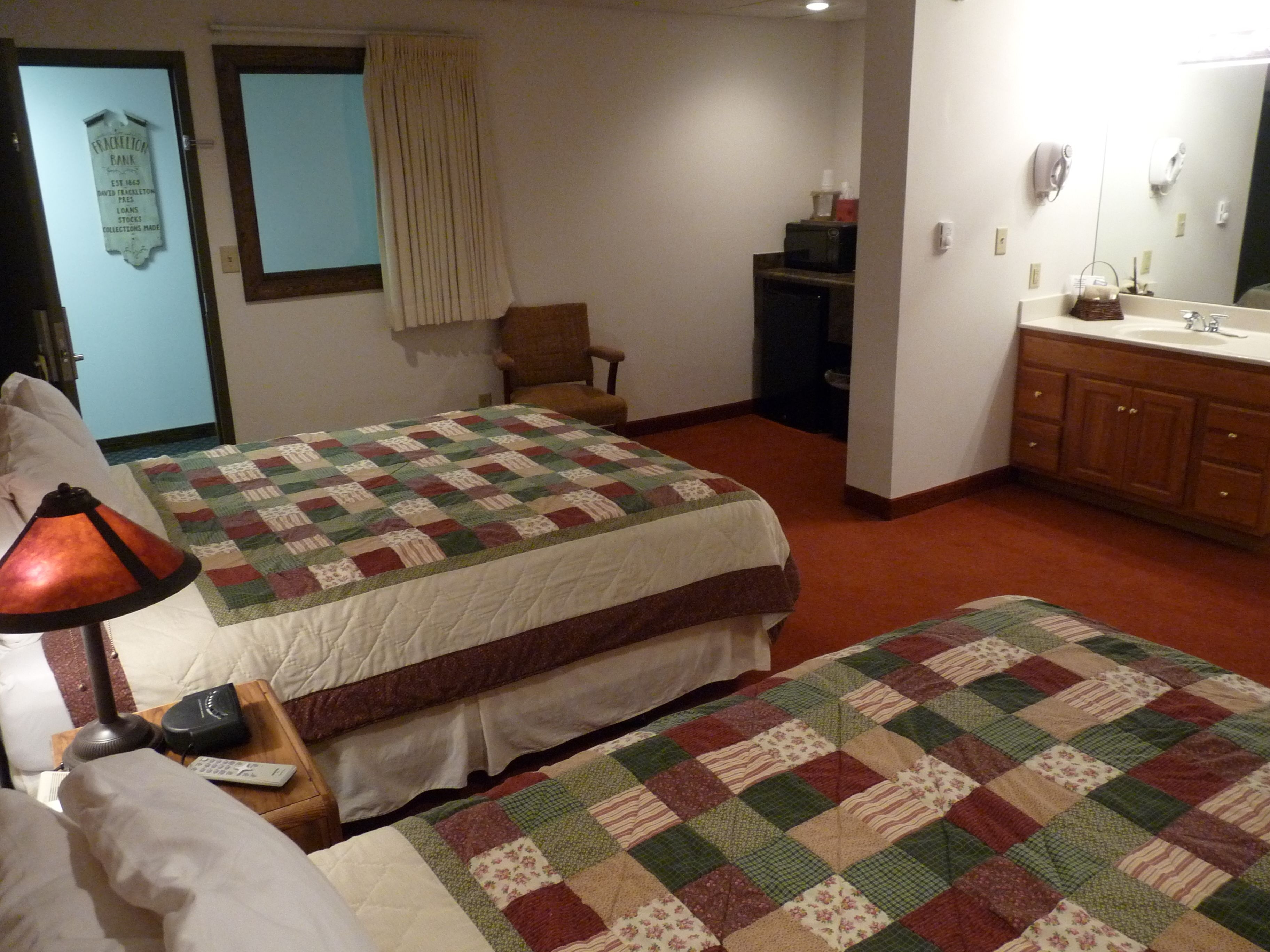 standard room, 2 queen beds | soundproofing, iron/ironing board, free wifi, bed sheets