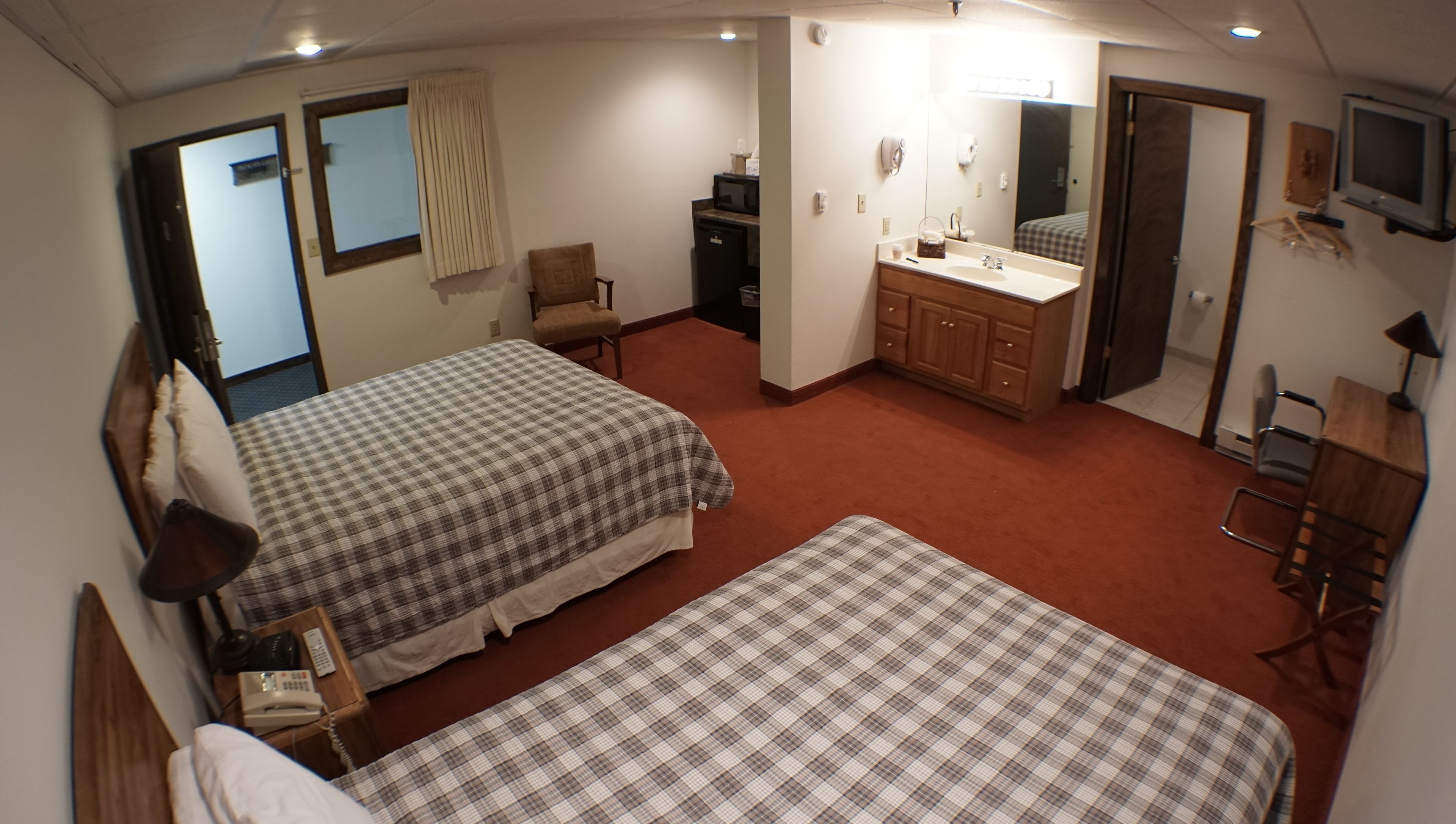 standard room, 2 queen beds | soundproofing, iron/ironing board, free wifi, bed sheets