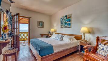 Premium Room, Sea View | Premium bedding, in-room safe, desk, iron/ironing board