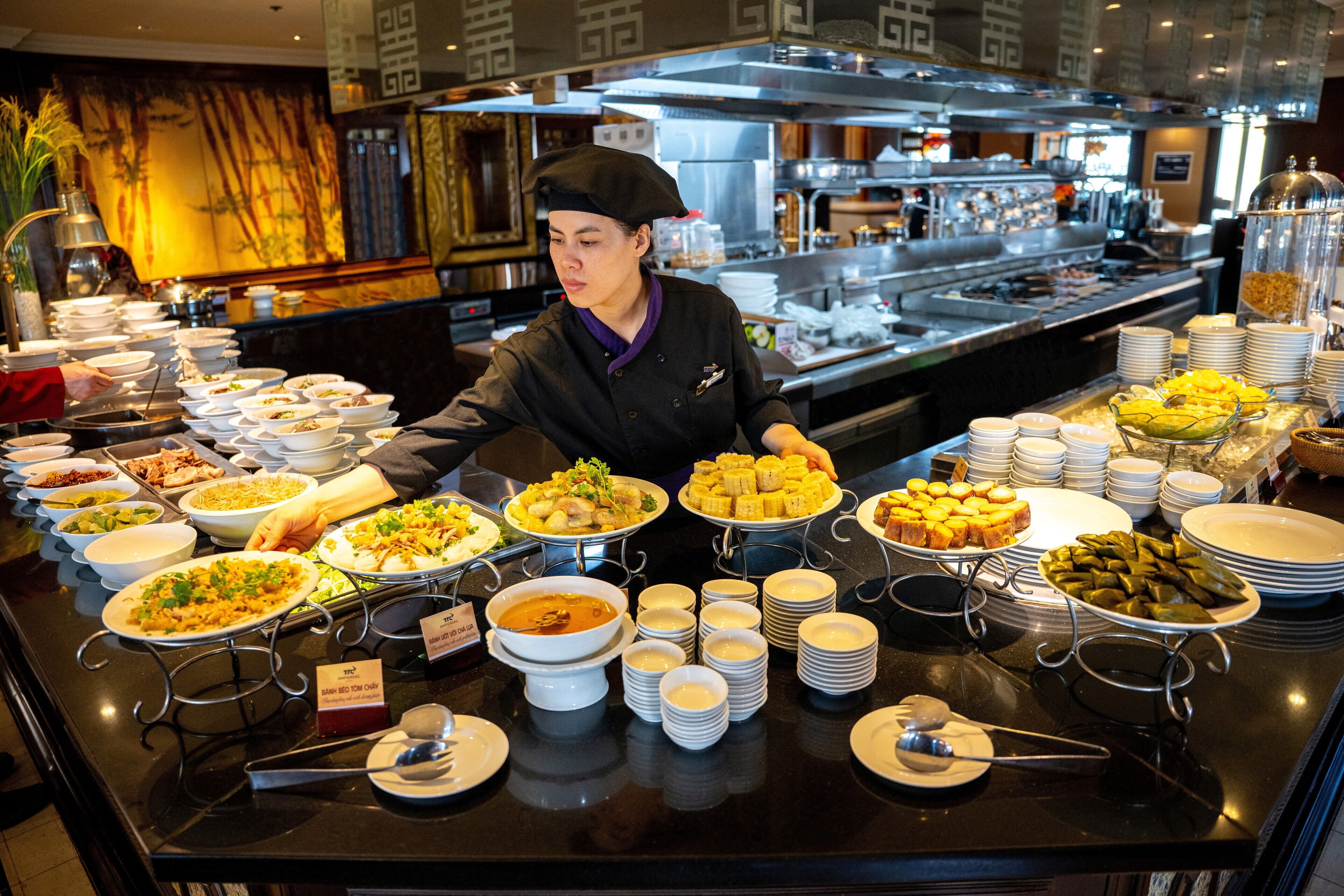 daily buffet breakfast (usd 12 per person)