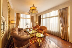 Imperial Suite | Living area | 40-inch TV with cable channels