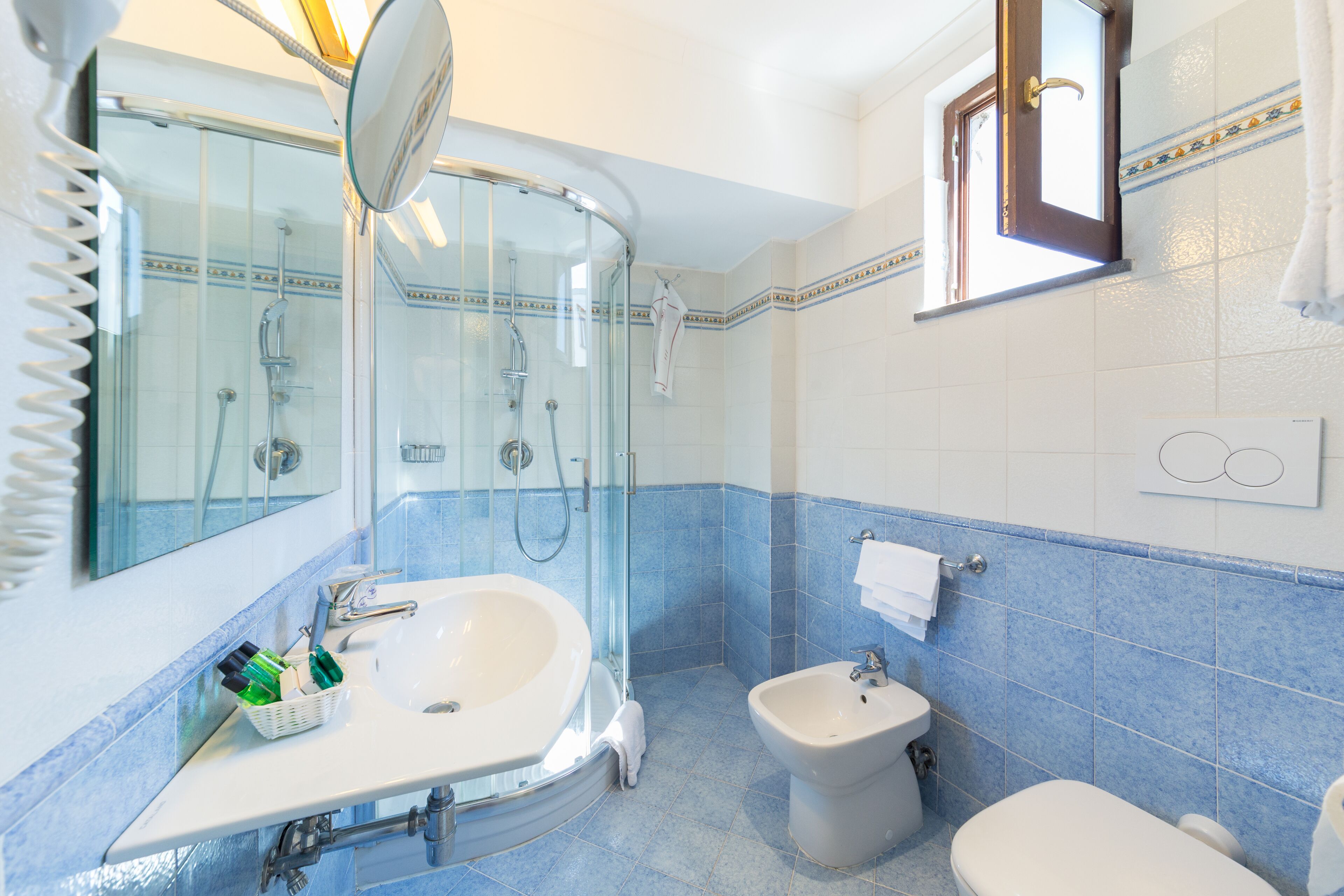 comfort double room, balcony | bathroom | rainfall showerhead, eco-friendly toiletries, hair dryer, bathrobes