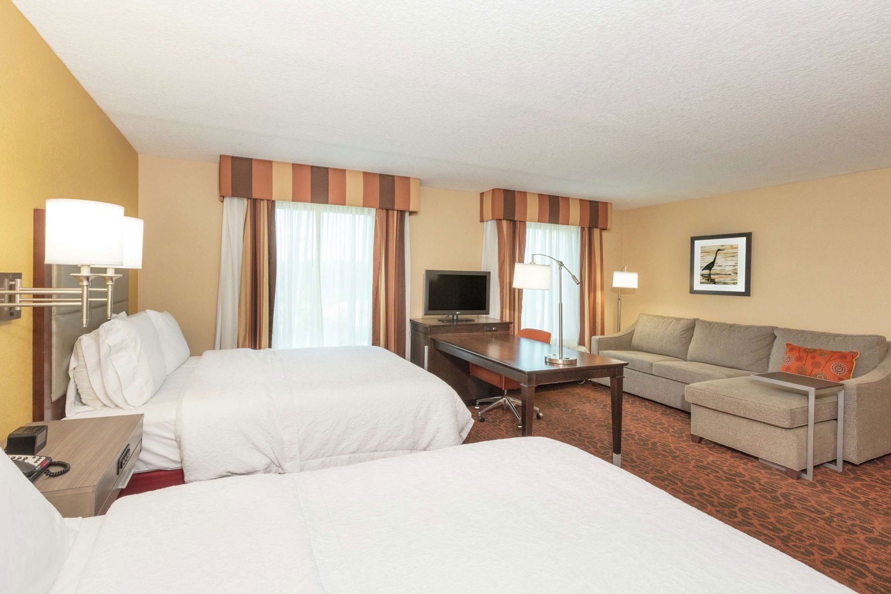 In-room safe, desk, blackout curtains, iron/ironing board