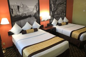 Room, 2 Queen Beds, Non Smoking | Pillowtop beds, desk, free WiFi, bed sheets