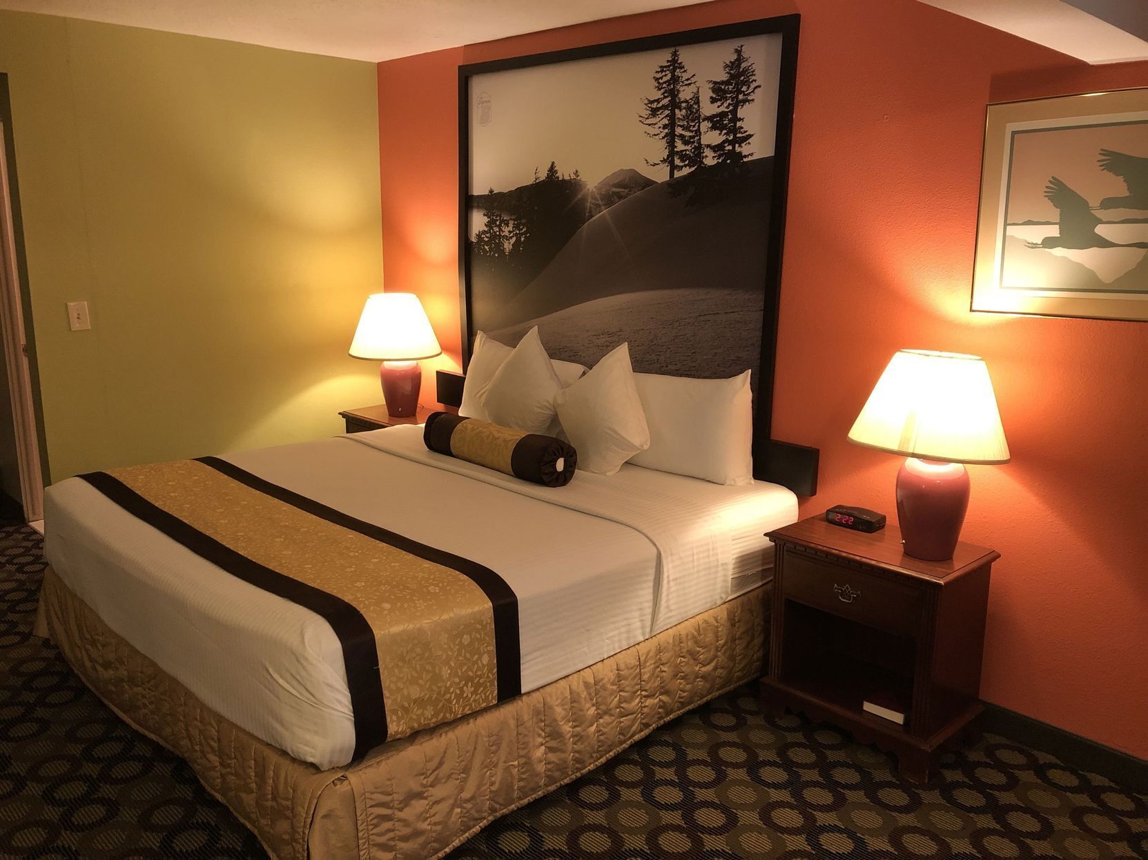 Pillow-top beds, desk, free WiFi, bed sheets