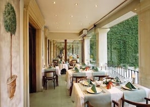Breakfast, lunch, dinner served; Mediterranean cuisine, alfresco dining