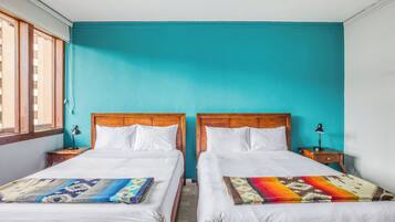 Blackout curtains, rollaway beds, free WiFi