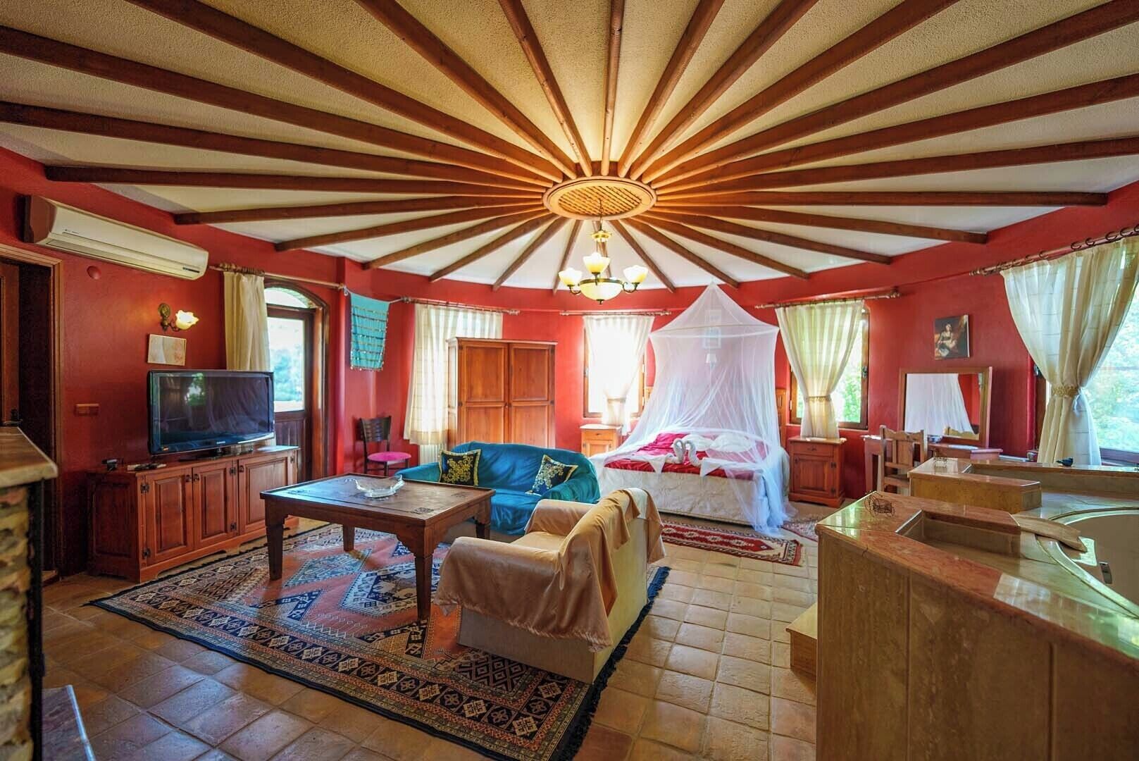 Quarto casal lua de mel | Roupas de cama de algodão egípcio, roupas de cama premium, frigobar