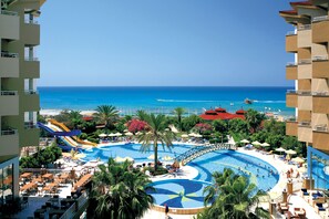 Indoor pool, outdoor pool, sun loungers - Terrace Beach Resort - All Inclusive (Manavgat)