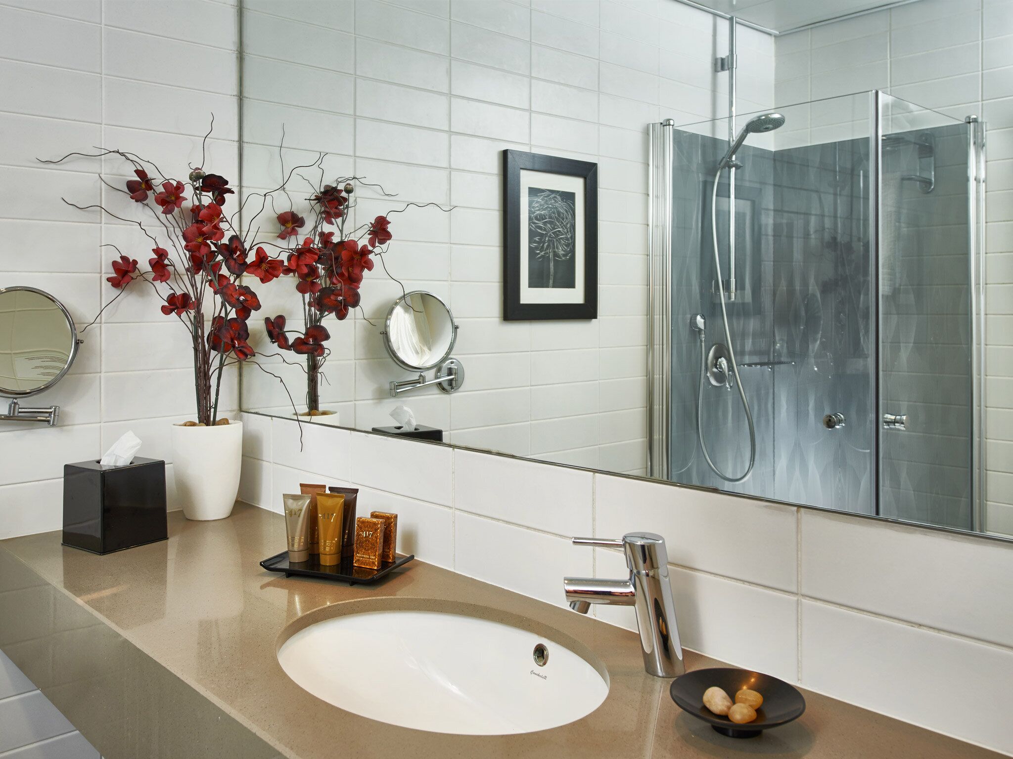 free toiletries, hair dryer, bathrobes, slippers