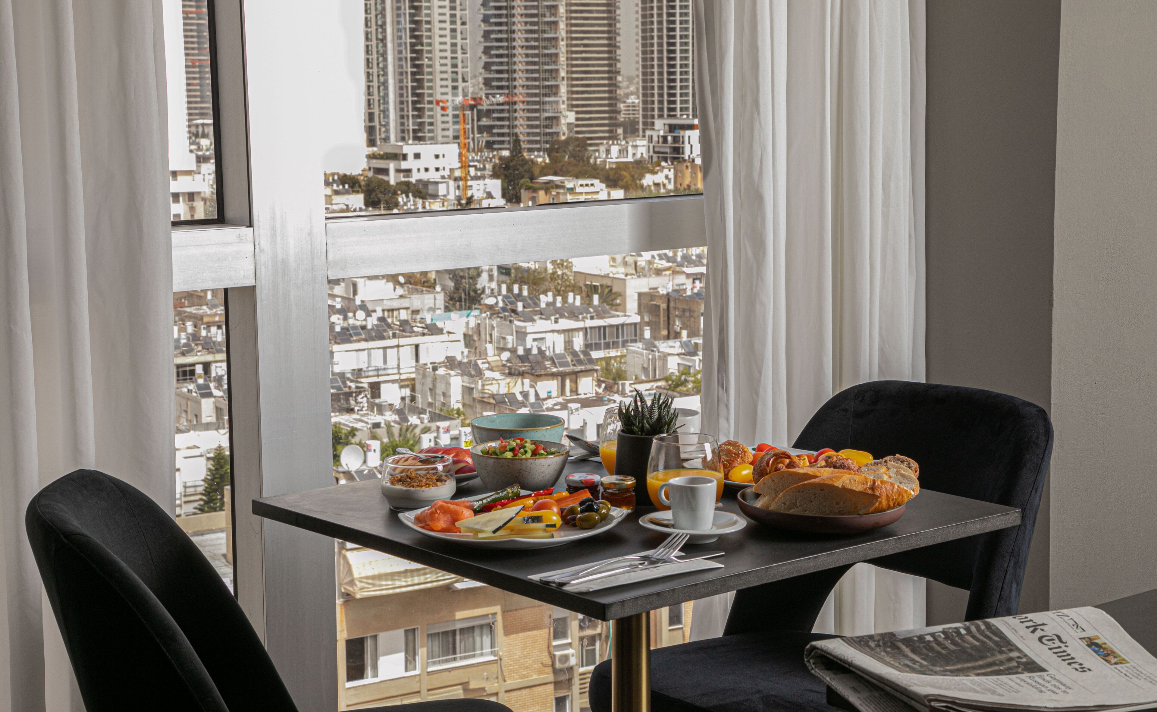 daily buffet breakfast (ils 85 per person)