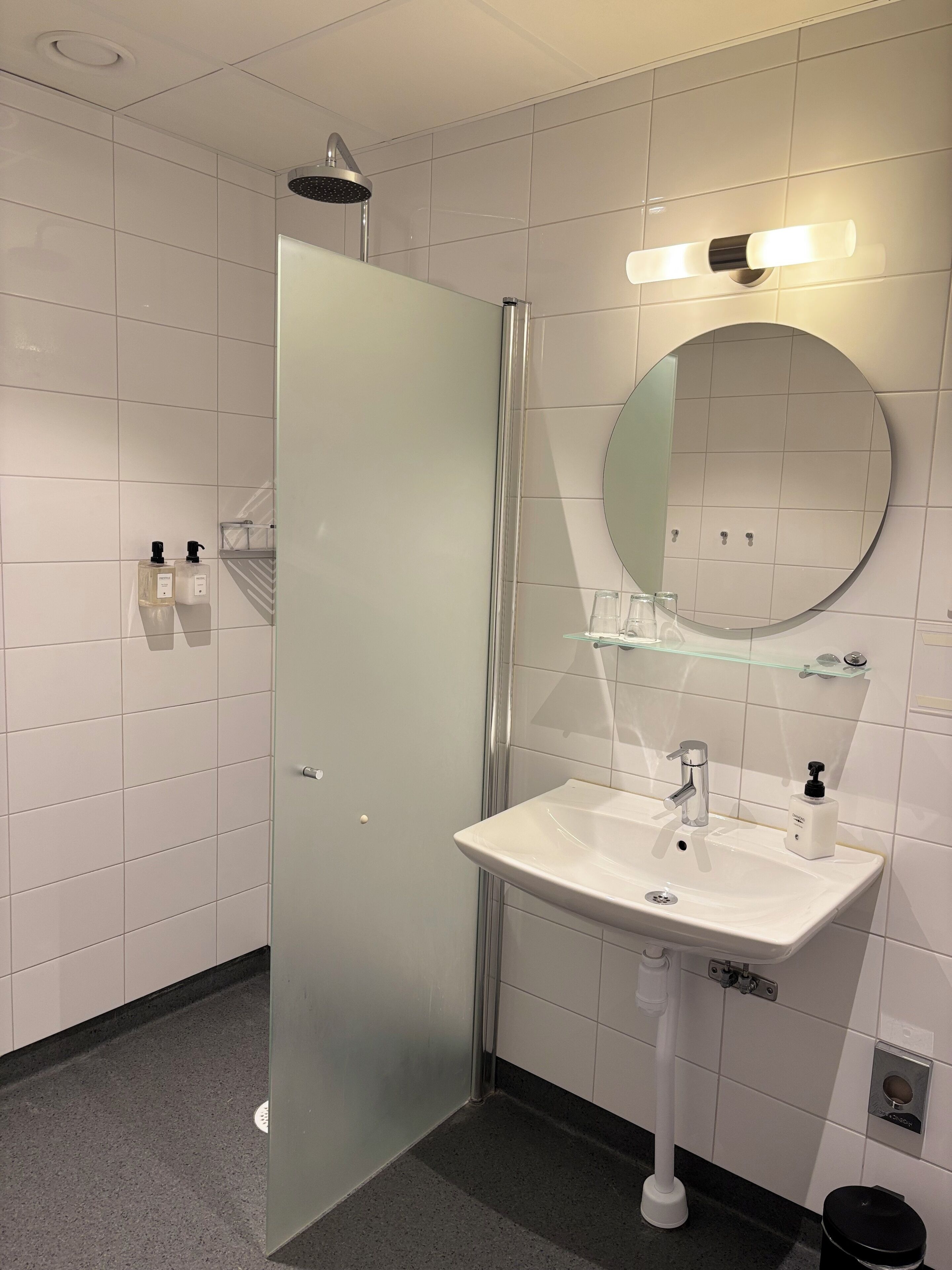double or twin room | bathroom | shower, hair dryer, towels