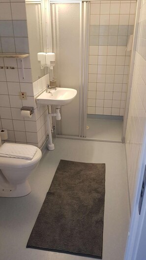 Een douche, gratis toiletartikelen, een haardroger, handdoeken