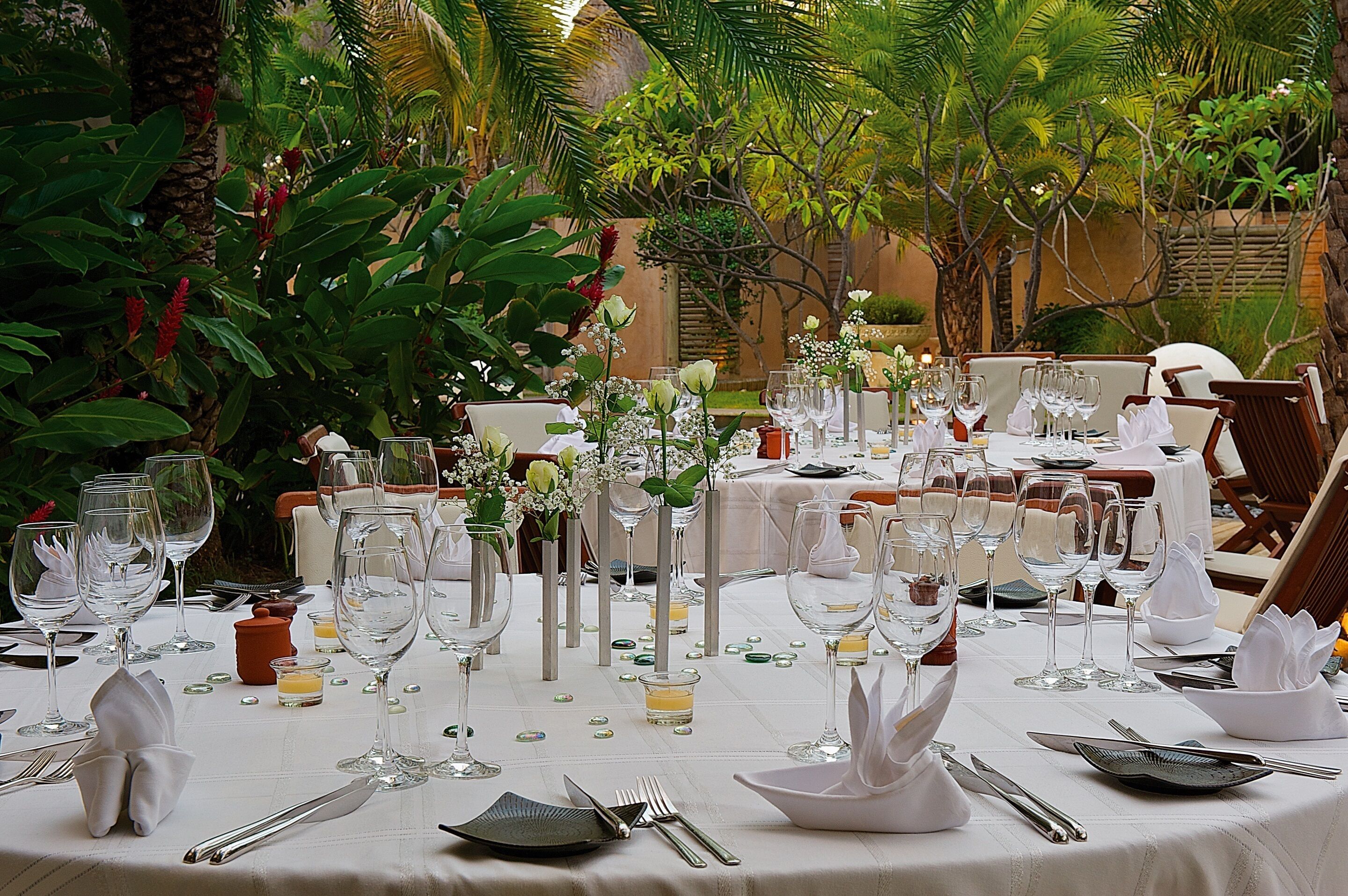 outdoor wedding area