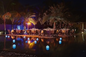 Outdoor wedding area